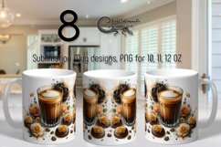 Watercolor Coffee | Mug sublimation design bundle, PNG Product Image 1