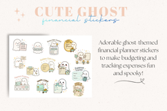 Pastel Ghost Financial Stickers: Kawaii Budget Planner PNG Product Image 1