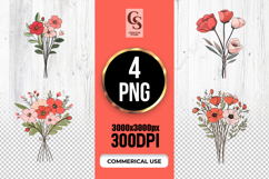 Spring Flower Bouquet Clipart PNG Product Image 1