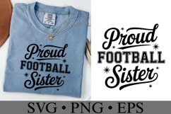 Proud Football Sister Svg | Game Day Svg | Shirt Svg Product Image 2