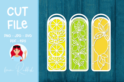 9 Lemons Bookmarks Paper cut SVG Laser cut,Cricut,Silhouette Product Image 2