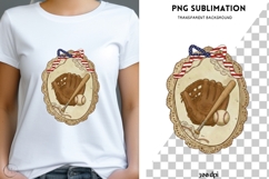 Vintage frame baseball png design for T-shirts Product Image 1