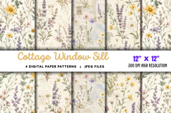 Cottage Window Sill Paper JPG Product Image 1