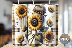 Sunflower Tumbler Sublimation - 20 Oz Skinny Tumbler Product Image 1