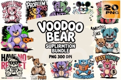 Voodoo Bear Sublimation PNG Pack Product Image 1