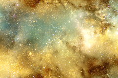 Golden Galaxy Nebula Background Sparkling Space Art Product Image 1