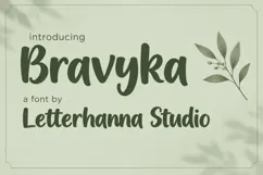 Bravyka Bold Script Hand Lettering Font for Standout Brandin Product Image 1