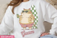 Guam PNG, Funny Cat Sublimation PNG Product Image 2