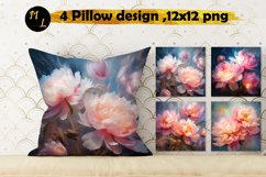 Peonies Pillow Sublimation ,Peonies background Product Image 1