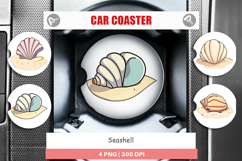 Car Coaster Seashell Product Image 1
