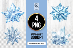 Crystal Ice Star Decor Clipart PNG Product Image 1