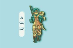 Hunter multilayer 3D SVG/Hunter plywood cut/ 3D laser cut Product Image 1