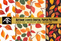 Autumn Leaves Digital Paper Pattern Product Image 1