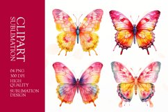 Watercolor betterfly clipart sublimation png Product Image 1