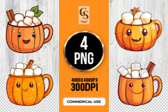 Pumpkin Mug Clipart Sublimation PNG Product Image 1