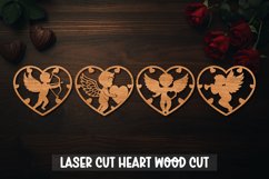 Cupid Heart SVG,Laser Cut, Valentine Heart laser Cut Product Image 1