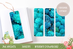 Blue Hydrangea Bookmark Template, Floral Bookmark Print Product Image 1