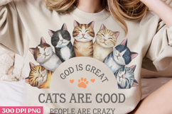 Cats Are Good People PNG, Cat Mom Sublimation PN Product Image 2