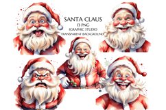 Funny Santa Claus Clipart, Christmas Clipart Product Image 1