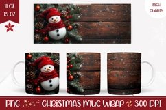 Christmas Snowman Mug Design, Winter Mug Sublimation Product Image 1