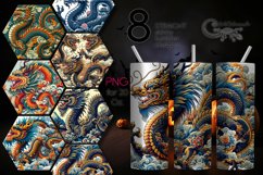 Chinese dragon | 8 Retro Skinny tumbler sublimation designs Product Image 1