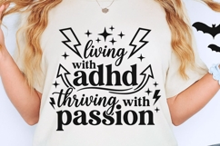Living With Adhd Thriving With Passion Svg, Adhd Support Svg Product Image 2