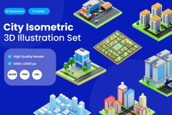 City Isometric 3D Illustration Pack Product Image 1