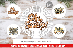 Grumpy Gingerbread Man Wind Spinner Product Image 1