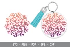 Mandala Flower Keychain SVG Design Product Image 1