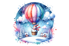 Snow Men Clipart- PNG File Product Image 2