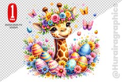 Cute Girraffe Clipart - PNG File Product Image 1