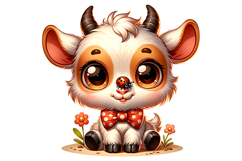 Cute Goat Clipart - PNG File Product Image 1
