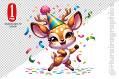 Cute Deer Clipart - PNG File Product Image 1