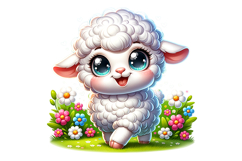 Cute Sheep Clipart - PNG File Product Image 2