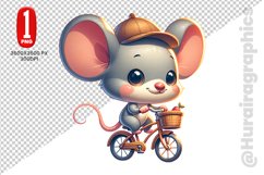 Cute Mouse Clipart - PNG File Product Image 1