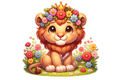 Cute Lion Clipart - PNG File Product Image 2