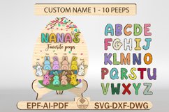 Personalized Nana&#039;s Favorite Peeps Easter Egg Sign SVG Product Image 1