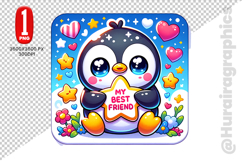 Cute Penguin Clipart - PNG File Product Image 2