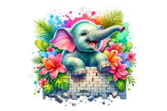 Cute Elephant Clipart - PNG File Product Image 2