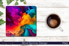 Alcohol Ink Square Coaster | Colorful Abstract Texture Product Image 1