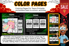 Coloring Pages For Teens Printable activities and worksheets Product Image 1