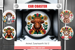 Car Coaster Juneteenth Animal Product Image 1