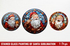 Stained Glass Painting Of Santa Clipart, Product Image 1