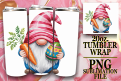 Magical Sublimation 20oz tumbler wrap, Easter Gnomes Product Image 1