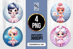 Cute Fairy Princess Fantasy Girl Clipart Sublimation Png Product Image 1