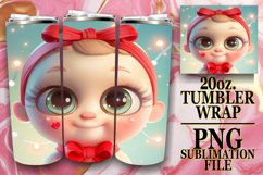 3D Christmas Characters Tumbler Wrap 20oz Sublimation Product Image 1