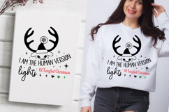 Merry Christmas Text Festive Christmas Tree Bow Holiday Product Image 3