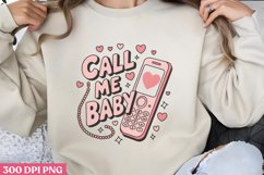 Call me baby PNG,Retro Valentine PNG Product Image 2