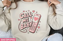 Call me baby PNG,Retro Valentine PNG Product Image 2