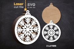 Christmas Ornament SVG laser cut file for Glowforge Product Image 2
